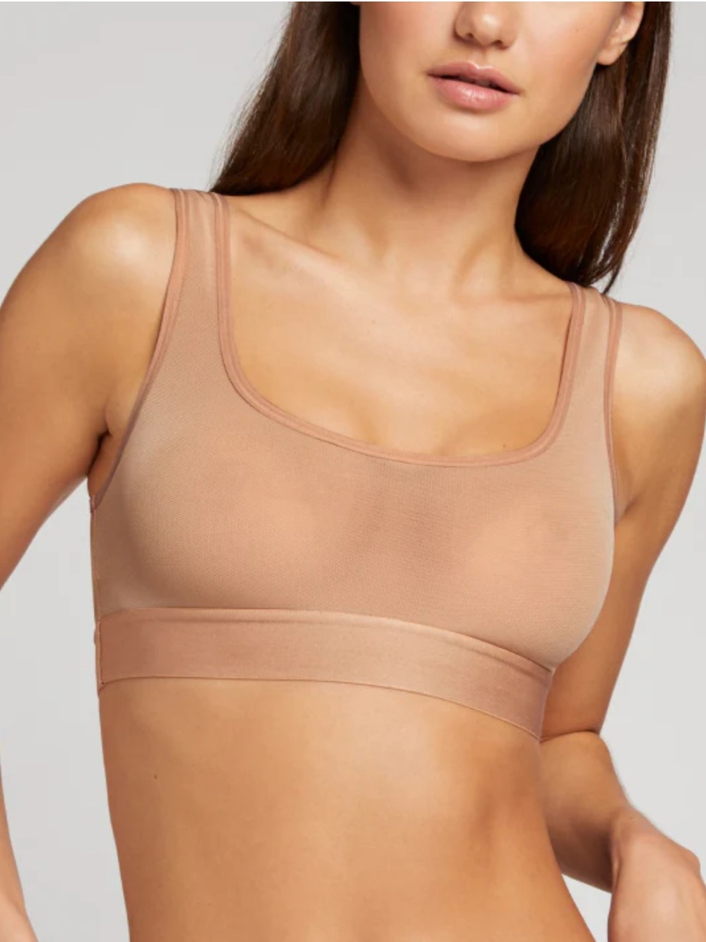 Negative Underwear Nude Beige Scoop Sports Bralette
